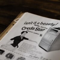 an old advertisement for a crede star refrigerator