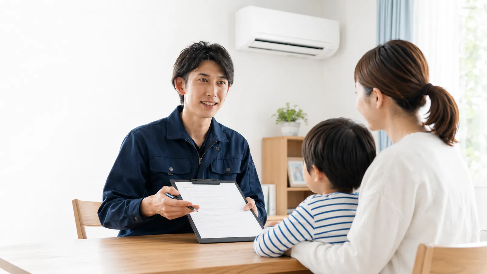 作業前チェックシートを使って料金と作業内容を確認するClear Linkの草場優